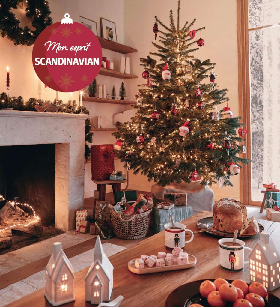 tendance déco de noël 2022 - Jardiland - décoration de noël traditionnelle
