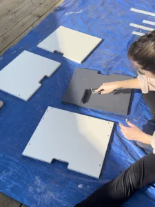 application peinture laquel sur facades meuble ikea pour DIY